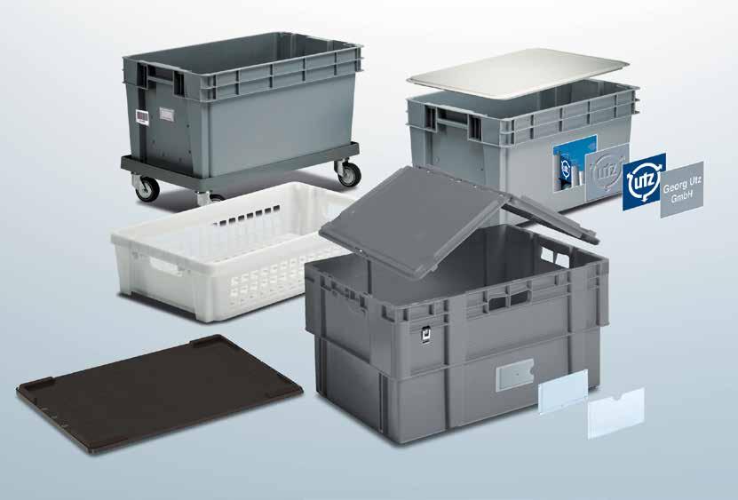 Accessories and Extras STACK/NEST CONTAINERS 3 1 2 4 6 8 5 7 1 Identification can be positioned individually Version barcode-label transponder / RFID 6 Printing an individual version requires a