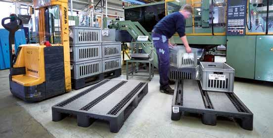 Plastic pallets have a longer life than wooden pallets and with metal