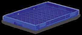 Trays Order No. Internal Dimensions Description 604 x 402 x 80 mm 103-6408-2 590 x 387 mm Tray for the internal transport and storage of cardboard packaging.