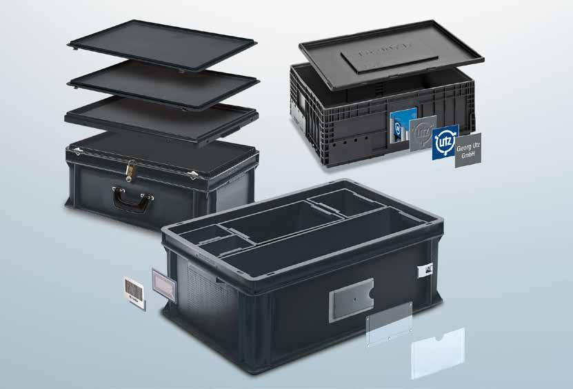 Extras ELECTRO-CONDUCTIVE PRODUCTS ESD 2 1 4 3 7 8 5 6 9 1 Lid ESD see selection of lids in the RAKO, EUROTEC 2 Cover ESD chapters; to obtain the ESD version append the suffix EL on to the order