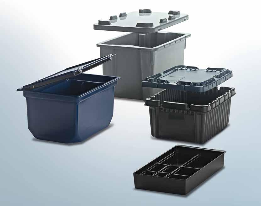 Thermoformed Containers Container manufactured by the thermoforming process: The thermoforming process enables not only the production of component holders but also the manufacture of plastic