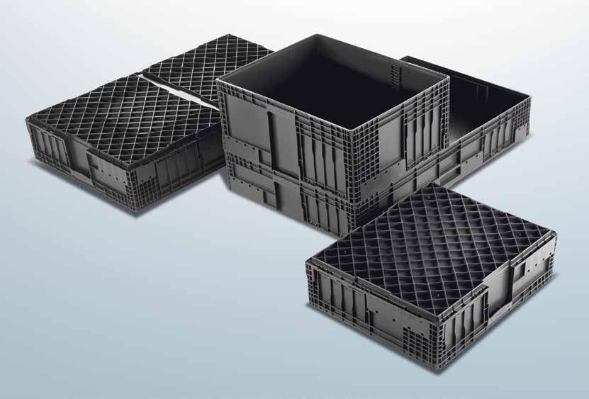 Medium-Containers M 3 1 4 2 Medium-Containers M Standard sizes 600 x 500 mm and 1000 x 600 mm Screening on the inner sides of the container for holding: - Thermoformed component holders - Foam parts