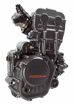ENGINE The state-of-the-art, liquid-cooled, DOHC singlecylinder, with four valves and electronic fuel