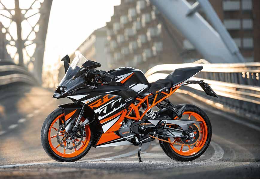 OVER 1OO INDIVIDUAL OPTIONS No two KTM RC 200 s need to be alike. Individualise your ride to completely suit your unique needs and preferences.