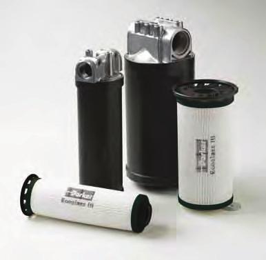 The new environmentally-friendly 12CS hydraulic filters feature a reuseable bowl and a quality filter element constructed primarily of nylon and fiberglass.