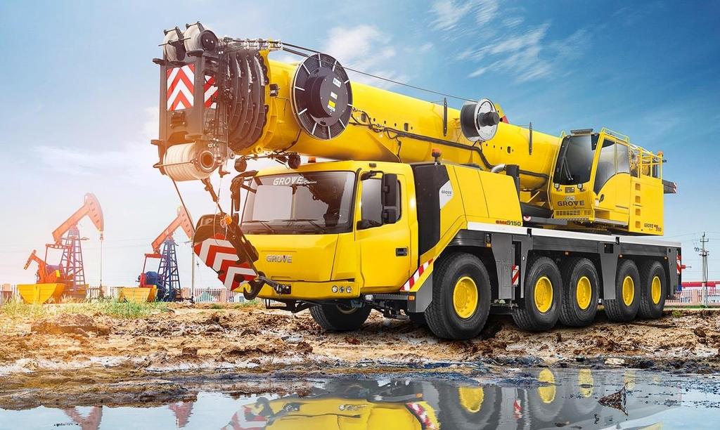 GMK5150L/5150 Single-engine design Best-in-class lift abilities with max counterweight Max capacity 150 t capacity gains across the load chart 60 m main boom