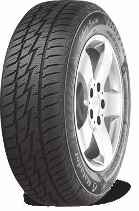 MP 92 Sibir Snow SUV Improved braking on wet roads and good safety against aquaplaning The tread pattern of the inner part of the tyre as far as the shoulder is designed to be open, balancing with