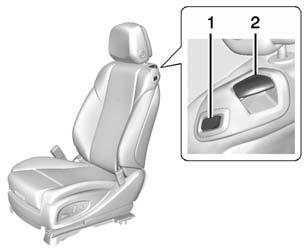 Try to move the head restraint to make sure that it is locked in place. To lower the head restraint, press the button, located on the top of the seatback, and push the head restraint down.