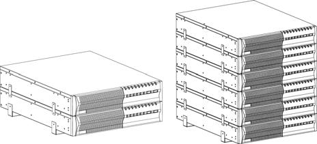 2.8 Installation with accessories of Rack-mounted types: Please install the types of units according to the following