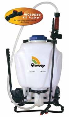BACKPACK SPRAYERS Removeable pump handle for left or right hand use Large opening for easy filling, with built in straining filter basket