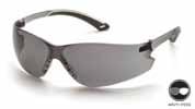 SAFETY GLASSES ITEK Ventilated nosepiece allows heat to dissipate to reduce fogging Soft dual injected rubber temple tips 99% UV-A & UV-B protection Excellent side protection against airborne