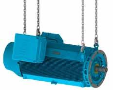 Procedures to place HGF motors in the vertical position HGF motors are fitted with eiht liftin points: four at drive end and four at non-drive end.