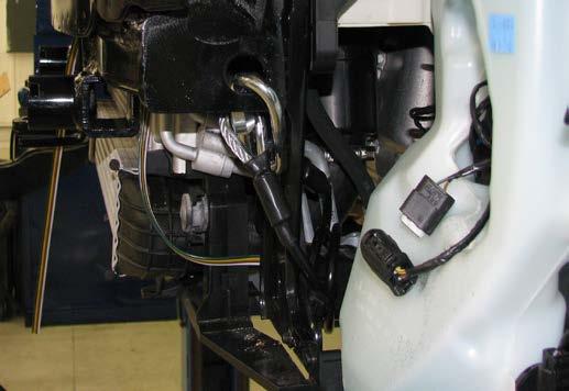 Additional options may interfere with suggested mounting; in this case, secure the cables to a solid piece of the frame as described in
