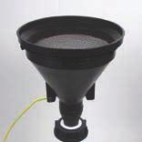 Screw Cap (rotates freely) Safety Lance Safety Funnels (PE-HD, electroconductive) Available with and without sieve. Delivered with antistatic cable. Cat Nbr. Cap Material Cat Nbr.