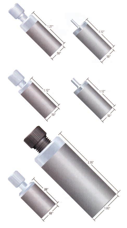 Inlet Solvent Filters General Use Inlet Solvent Filters Large Surface Areas Disposable 2 µm, 10 µm and 20 µm Filters Available General use and Prep Filters for Higher Flow Applications It is good
