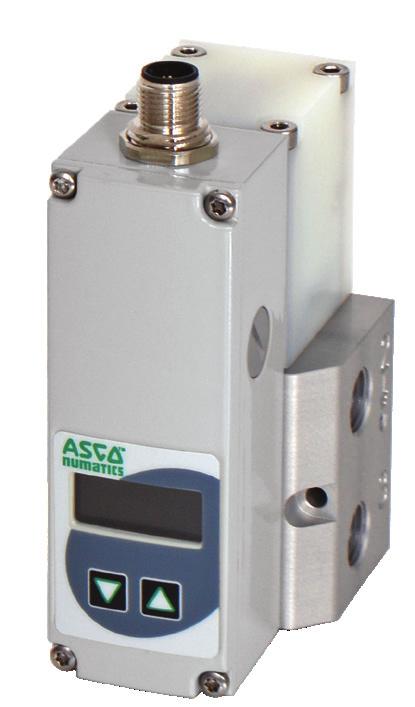 ASCO NUMATICS PROPORTIONAL Sentronic LP Electronic Pressure Regulator 1/4 to 1/2 tapped body or 1/4 subbase mounted body Sentronic LP is a low power, pilot operated electronic proportional valve.