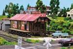 HO SCALE x STRUCTURES HO Sunset Motel Blair Line. Features main office, two 4-unit motel buildings, roadway sign and much more. 184-2001 Kit - Office: 5 x 3-5/16" 12.7 x 8.