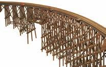 SCALE STRUCTURES Curved Wood Trestle - Kit JV Models.
