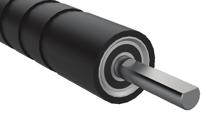lower weight than standard carry roller assembly Drop-in