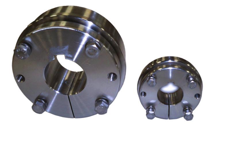 FOOD GRADE PULLEYS OPTIONAL FEATURES LAGGING OPTIONS AND KNURLING Lagging is the use of an elastomer compound on the face or contact surface of a pulley to increase the friction between the pulley