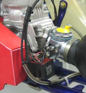 Mount the sensor with at least two strips. The RPM sensor is mounted at the end of the ignition cable, near the spark plug cap, with at least two strips.