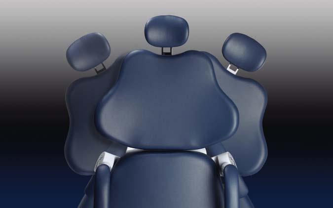 Headrest The double-articulating headrest allows you to easily position the patient s head for excellent