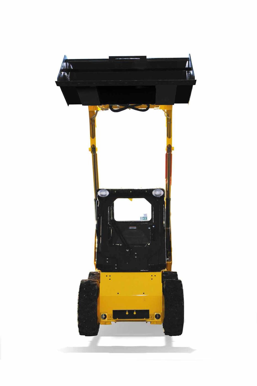R105 POWER and PERFORMANCE COMPACT AND MANEUVERABLE The ultra compact R105 skid loader is built to go
