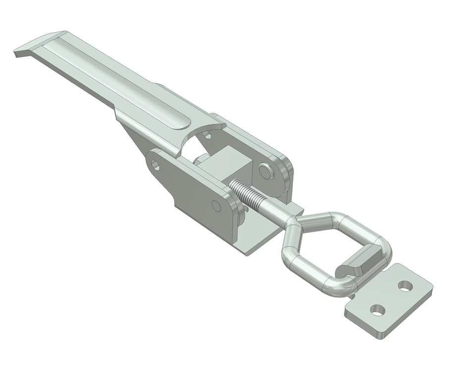 Chiusura Fox zincata registrabile completa riscontro Zinc plated Fox adjustable lock with hook Art. 705110 0,300 kg 50 Pz.