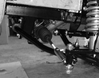 The bar can be installed above or below the control arms by flipping it over.