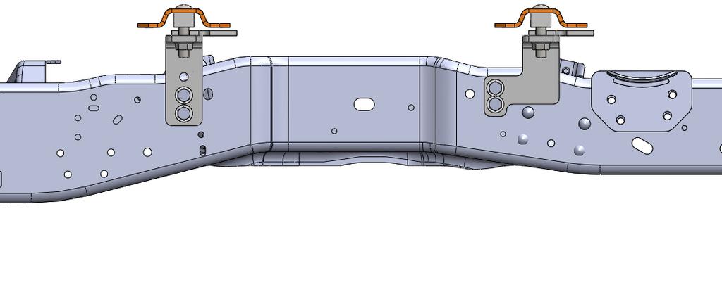 When installing the Bed Channel Spacer between the Mounting Bracket and the bed, use the offset slot to avoid interference with the cross