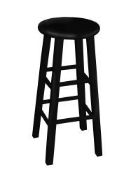 stools feature a round, beveled seat. 13.
