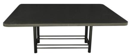 tables are standard table height and feature a sleek w