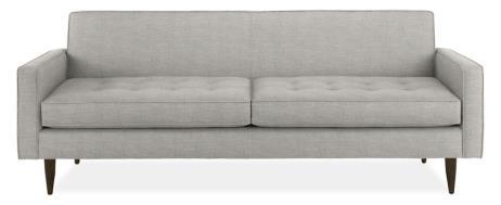 84 L x 36 W x 30 H Brighton Sofas Description: Grey linen,