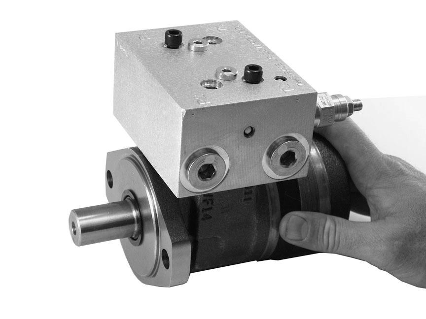 Figure 3 Secure Manifold to Motor Align valve to motor. Insert bolts to secure placement. 2.