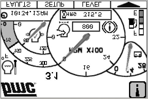 NORMAL GAUGE READINGS The IC-400 is equipped with a monochrome dash display on the left-hand side.