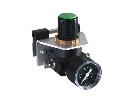 5 to 10 bar, manually operated, filter with downstream pressure control valve, with manometer, with shut-off valve, 2 connections, 1 free hole.