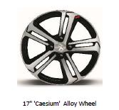 m - 17" Caesium alloy wheels - - 15"