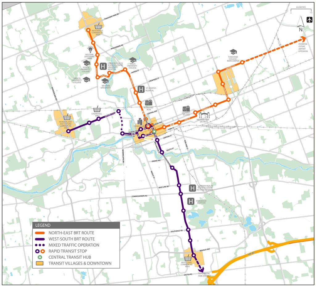 Approved BRT Network City of London has committed $130 million toward our estimated $500 million Bus Rapid Transit Network.