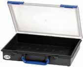 7.2 Product range accessories Description ASSORTMENT CASE The product range case can be subdivided individually with inserts in different sizes, including slide closures and an ergonomic handle; the