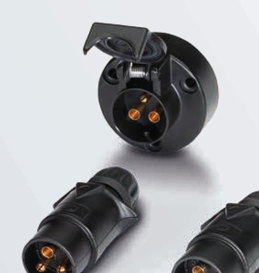2.4 3-pole plug systems 2 Application The 3-pin connector system in accordance with DIN 9680 is used on tractors and