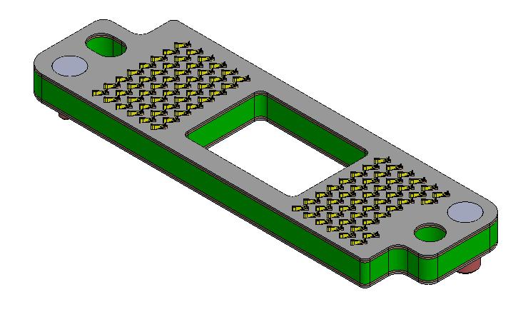 compact form factor, a heat-sink opening, and features for precise alignment of the connector to the DMD and main PC Board.