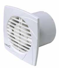 Axial fans for bathrooms, very slim, to be installed in ceiling or wall. B-PLUS Very slim, recessed design. Plastic housing and impeller.