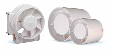Duct fans for installation in rigid and flexible tubes. MT Very silent fans. Plastic housing and impeller.
