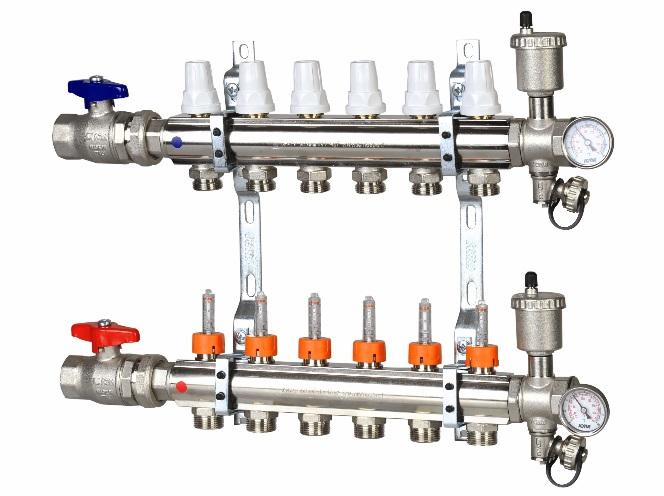 FUNCTION The pre-assembled ICMA collector kits have the function of optimizing the distribution of heat transfer fluid to floor heating systems in order to improve the control of the thermal emission