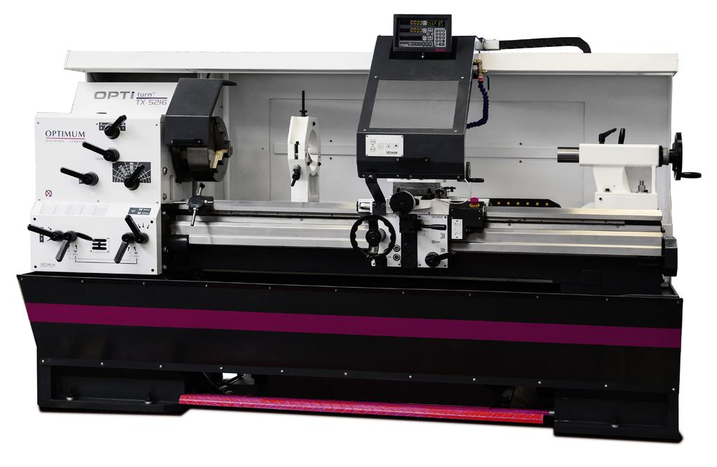 Heavy Duty Precision Lathes TX5216 0343-2440 TX6222 0343-2460 Machine bed & chassis made heavily ribbed cast material High degrees of rigidity of the spindle bar housing thanks to pronounced ribbing