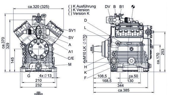 FKX40 FKX50 Technical Data Bock 1 FKX40 Bock 1 FKX50 Rotation CW/CCW CW/CCW Max speed 3500 rpm 3500 rpm Clutch coil 24 VDC 24 VDC Displacement 39.