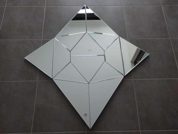 St. Tropez Diamond Beveled Contemporary wall mirror Size cm: 120 x 108 x 2.0 Mirror Weight: 17kg Price: RRP $695.00 Mirror World Australia Price: $320.