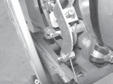 g. Pull the throttle cable taught and tighten the swivel screw. h.