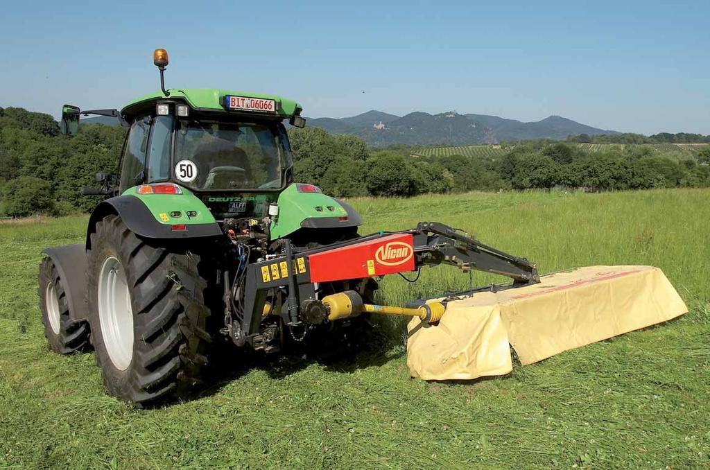 EXTR 428H-432H Compact Design High Output The new EXTR 428H & 432H Vicon now introduces a new centre mounted plain disc mower with a hydraulically suspended design in two working widths of 2.8 & 3.