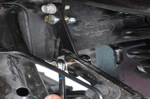 Install the new sway bar links using supplied bushings and supplied washers and 3/8 x 2.